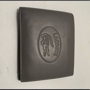 Lacoste Gray bifold wallet with zipper pocket